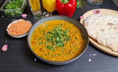 Curry de lentilles aux épices douces